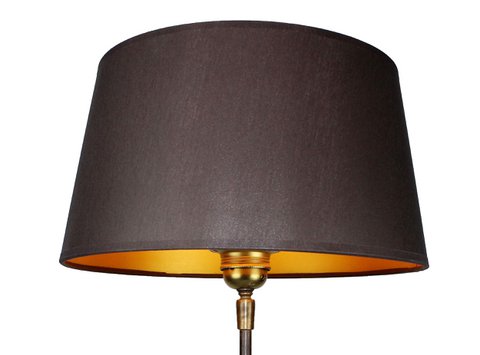 Lampshade fabric black / inside gold 30/25/16 cm