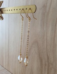 Long-length 18K gold plated  Golden Shadow earrings
