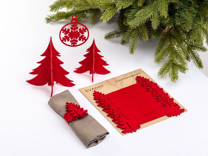 Ronds de serviette de Noël ARBRE DE NOEL