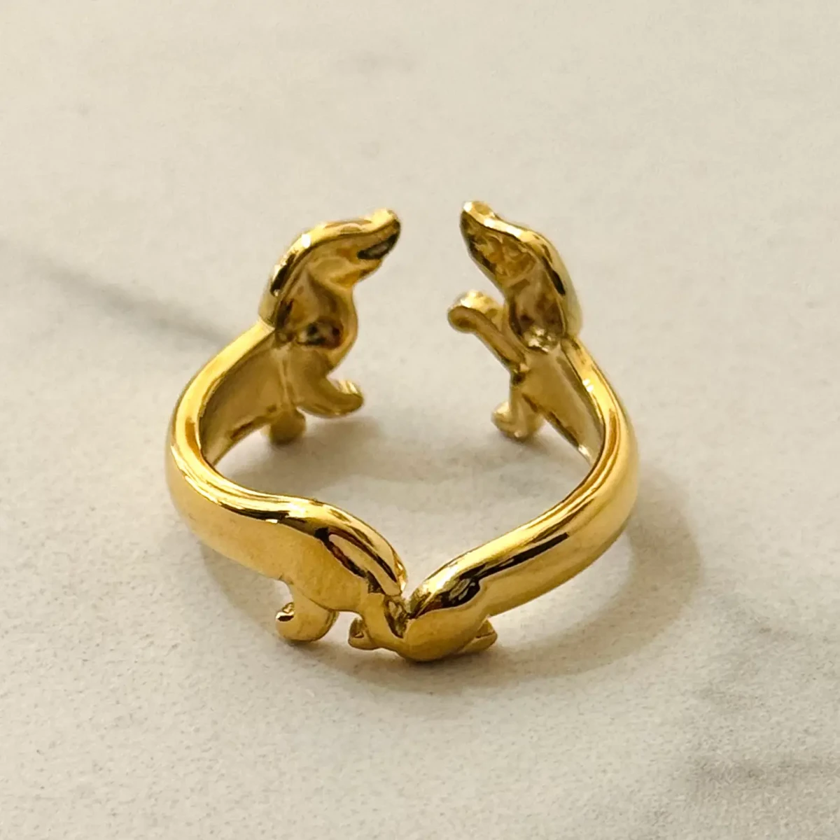 Anillo Doble Tour Dachshund 