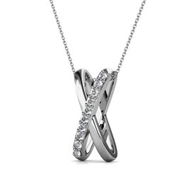 Pendentifs X Duo - Argenté et Cristal