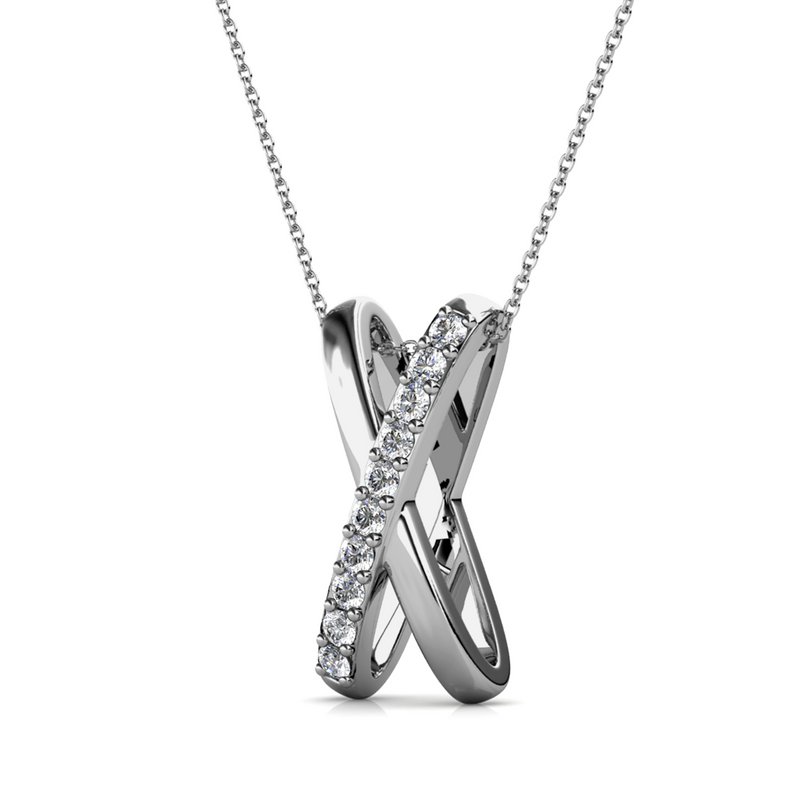 Pendentifs X Duo - Argenté et Cristal