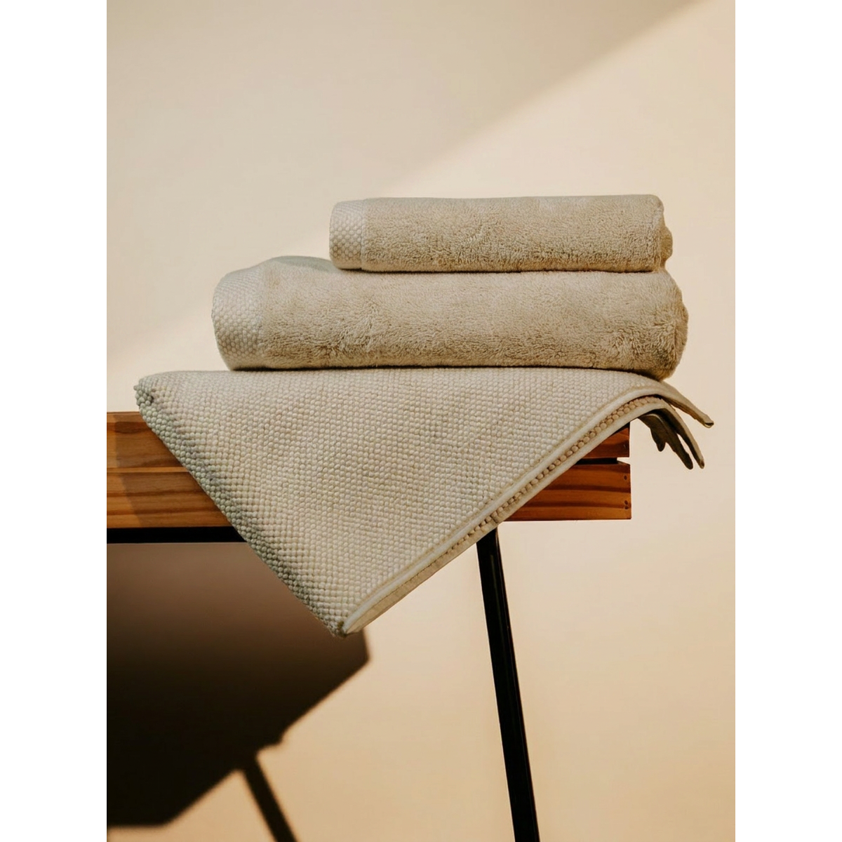 Pamukia GOTS Organic Cotton Bathroom Set for One – Towel, Bath Towel & Bath Mat | Essence Collection