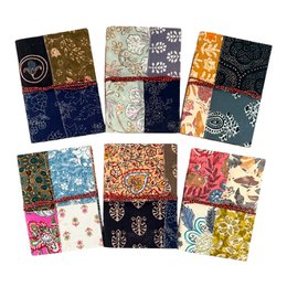 Nachhaltiges Notizbuch Patchwork 17,5 x 13 cm