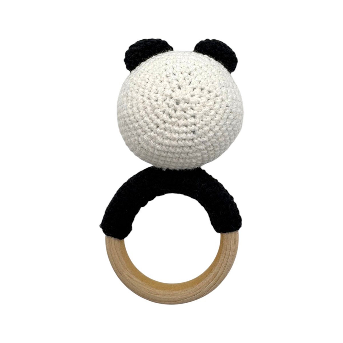 Handmade baby rattle - Panda