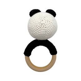 Handmade baby rattle - Panda