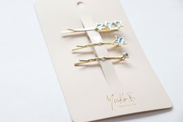 Hair clips - Trio Etoilé - Blue