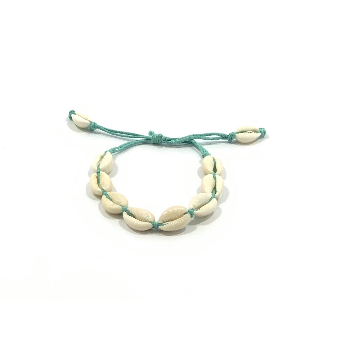 Pulsera cauri turquesa