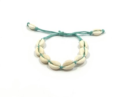 Cowry bracelet turquoise