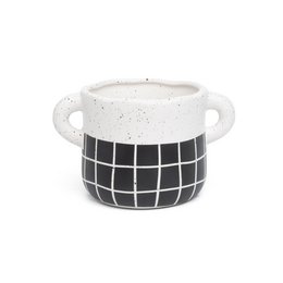 HANDMADE BLACK VASE HF