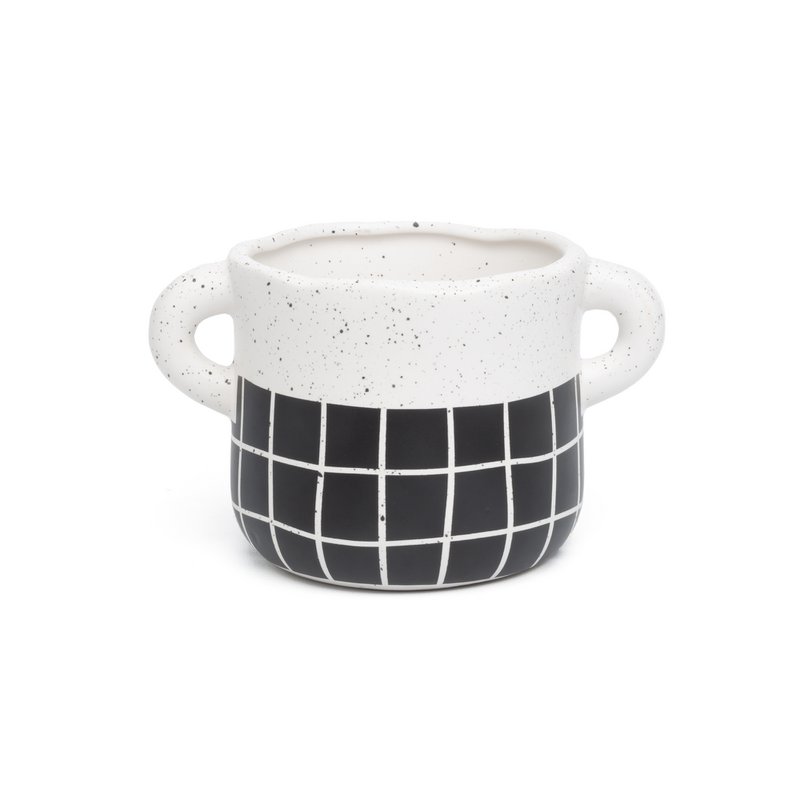HANDMADE BLACK VASE HF