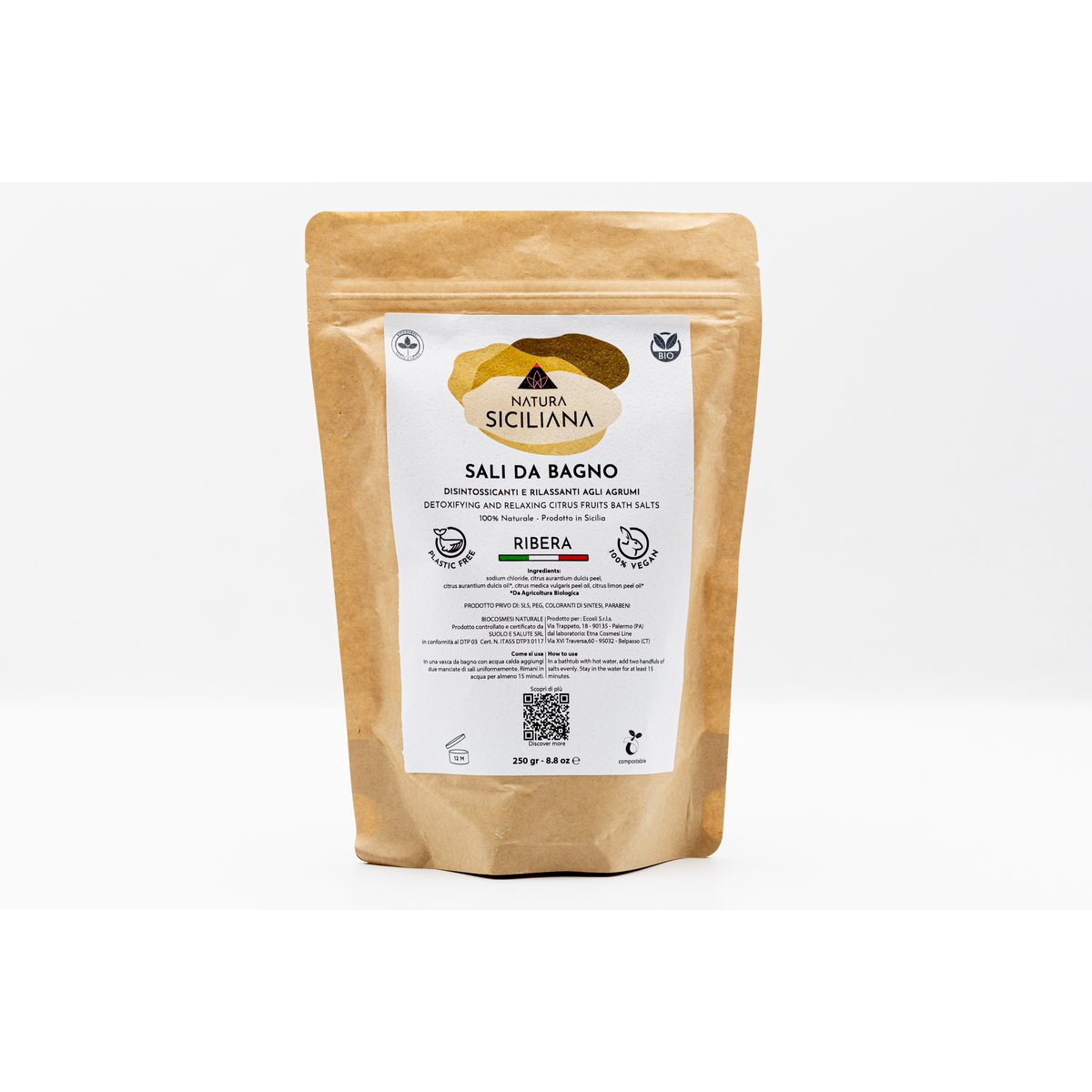 Badesalt med sicilianske citrusfrugter