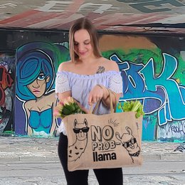 Domelo jute bag shopping bag. Jute Shopper bag. Large water -repellent shopping basket/ beach bag. Bath bag XXL/ Shopping Bag gifts for women.