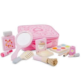 set de maquillaje de madera