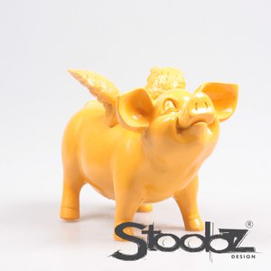 Piggy bank with wings yellow 14x25x15 cm