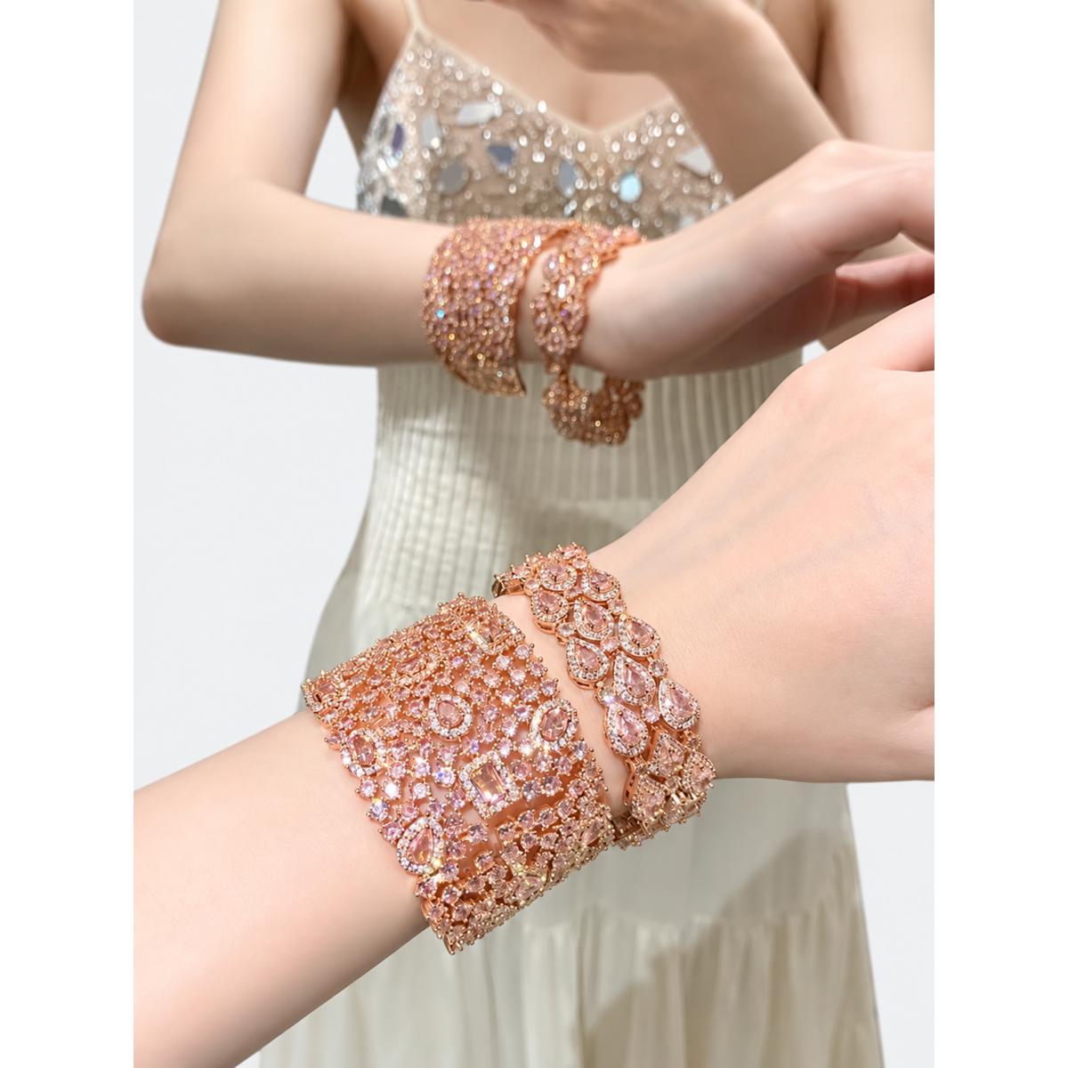 Errötendes Diamant-Couture-Schmuckset