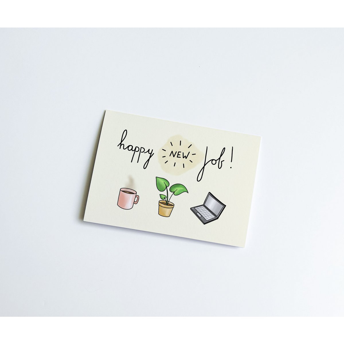 Nueva tarjeta de trabajo - feliz nuevo trabajo