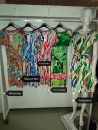 Tshirt kleedje en viscose avec imprimé leuke