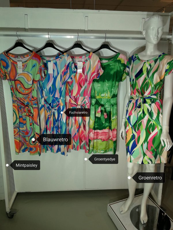 Tshirt kleedje en viscose avec imprimé leuke