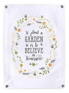 Garden Poster Outdoor Flower Wreath Quote 50x70 // To Plant A Garden