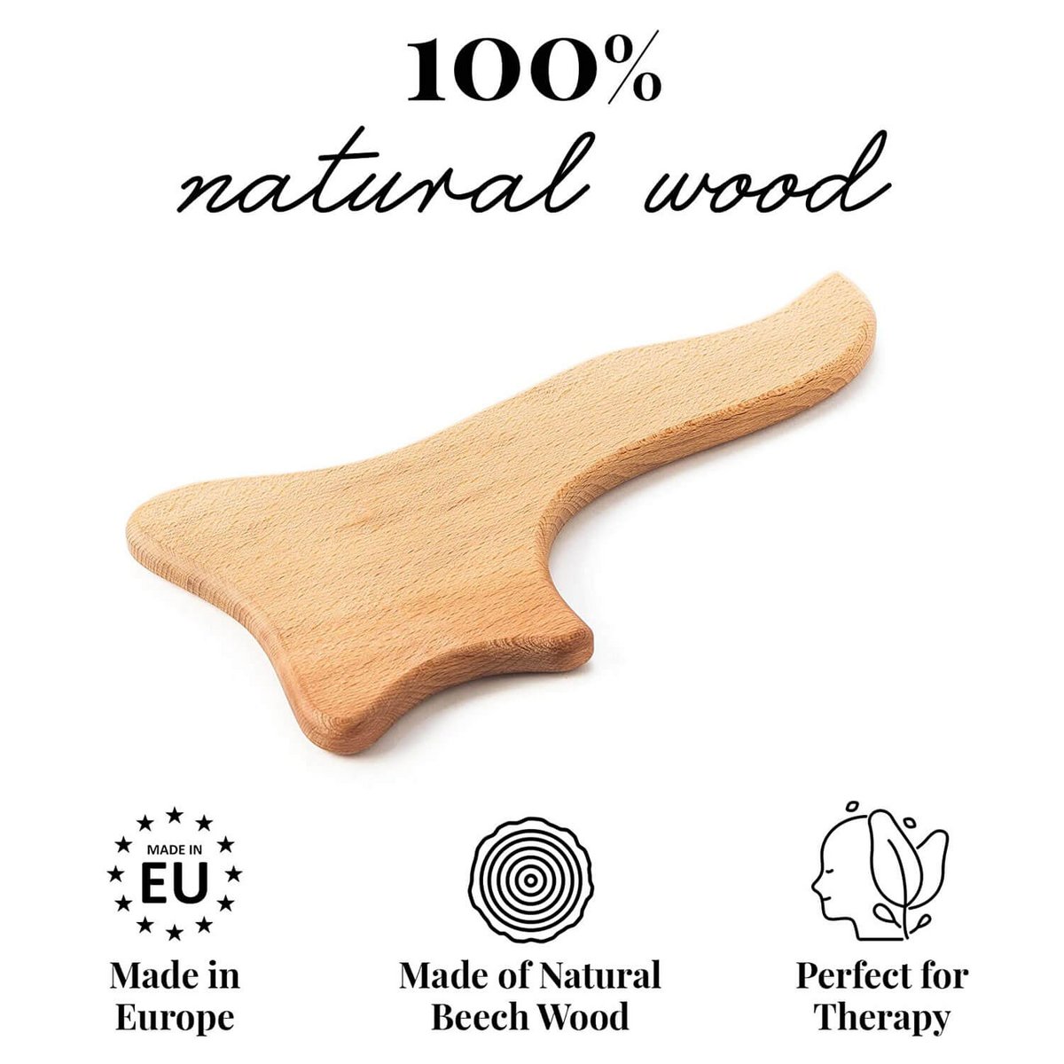 Masajeador de celulitis de madera Gua Sha Paleta de drenaje linfático Maderoterapia