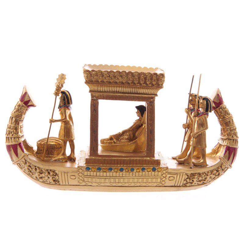 Goldenes ägyptisches Baldachin-Boot
