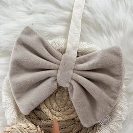 Pacifier cloth bow - beige