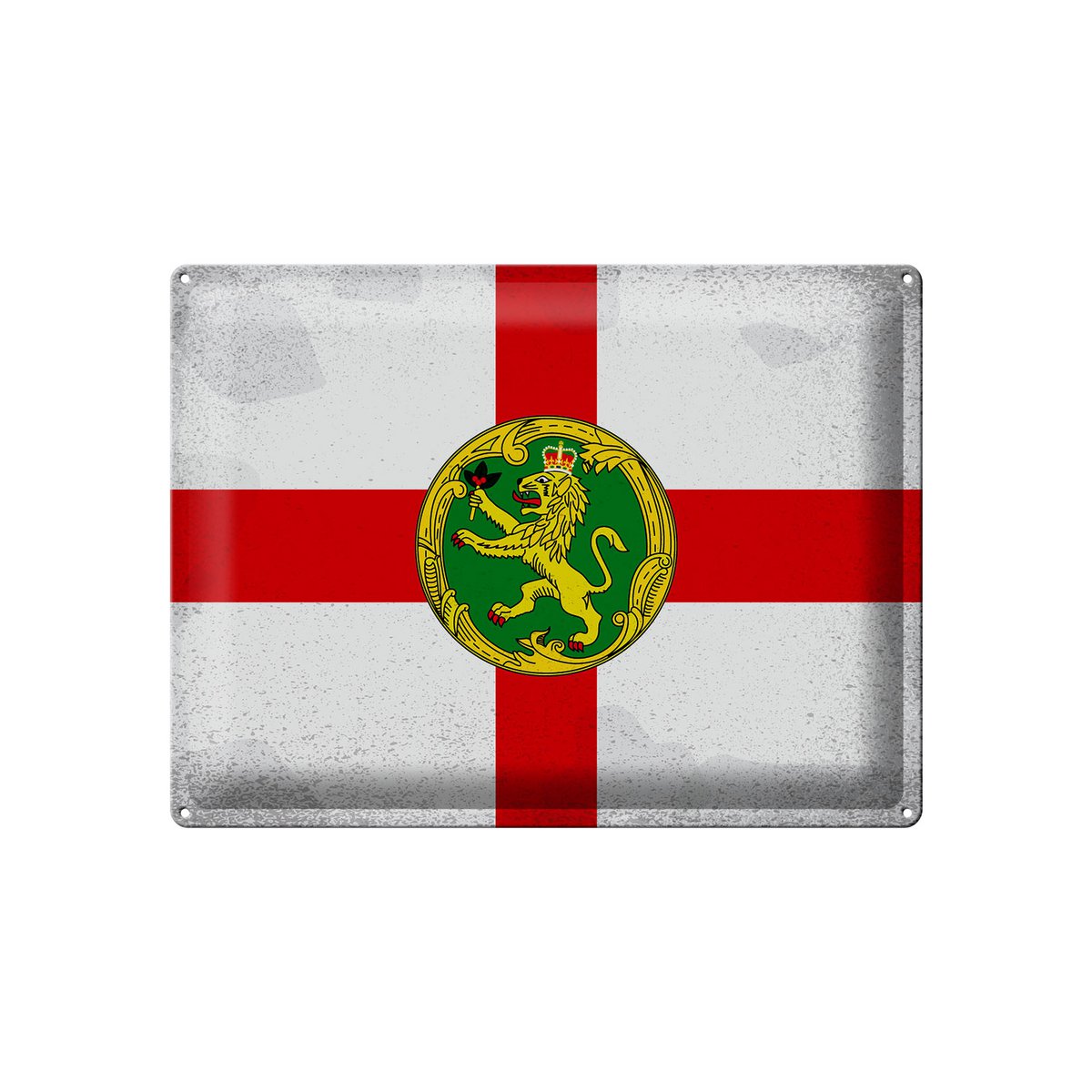 Tin Sign Flag Alderney 40x30cm Flag Alderney Vintage