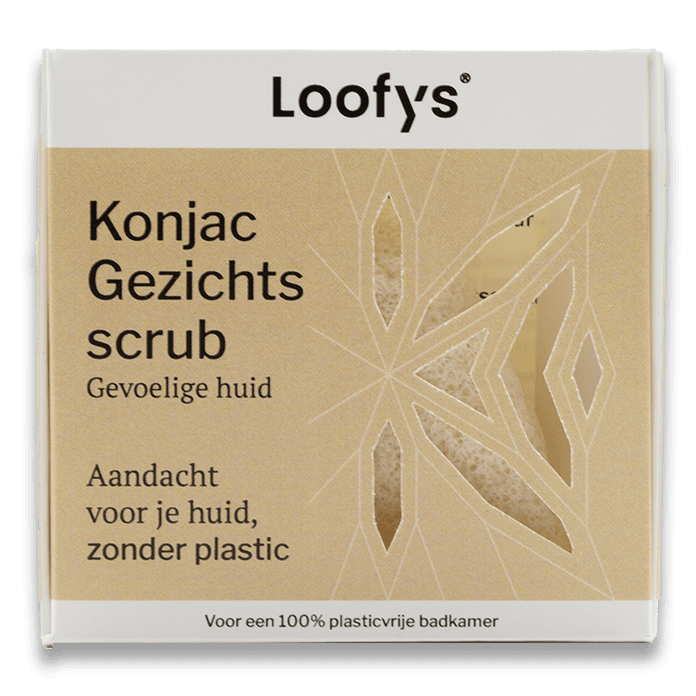 Konjac gezichtsscrub gevoelige huid (wit)