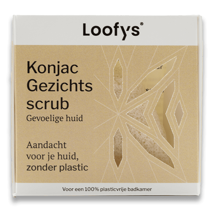 Konjac gezichtsscrub gevoelige huid (wit)