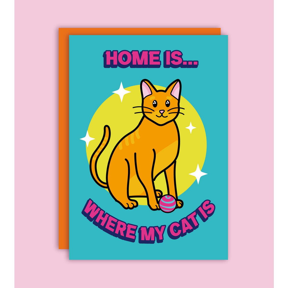 Home Is Where My Cat Is Greeting Card 