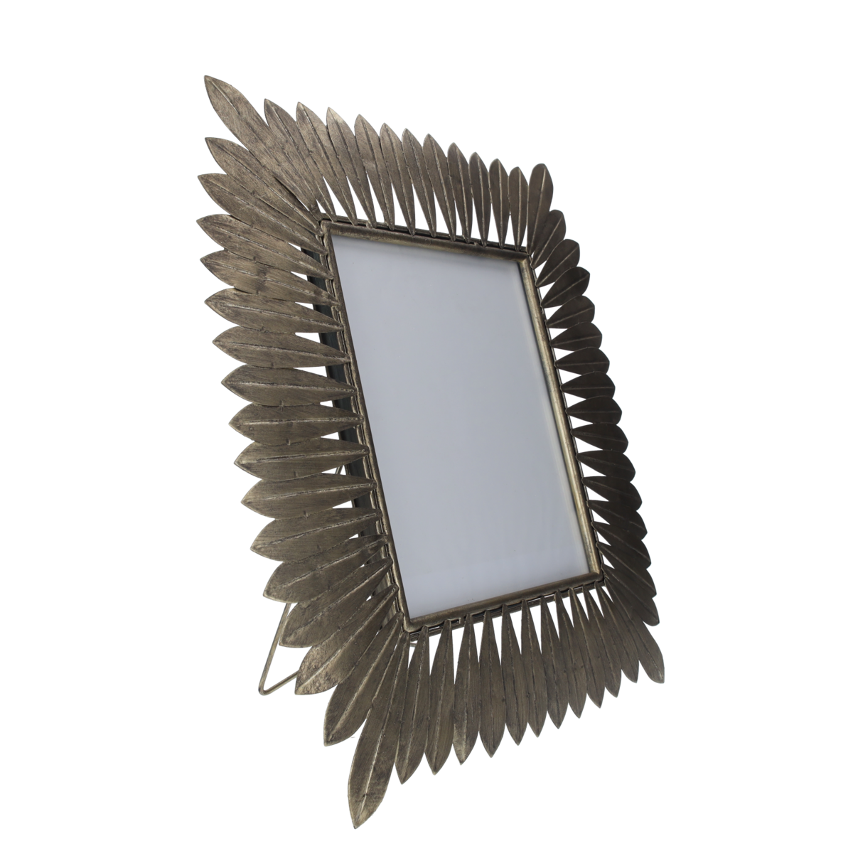 Large gold leaves metal photo frame 40x20x45 cm