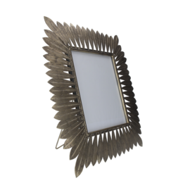 Large gold leaves metal photo frame 40x20x45 cm