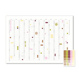 Kalender met zelfklevende stippen 2027 - A2/A1