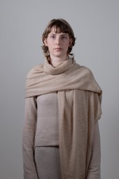Løs kant - 100% ren cashmere strikket indpakning tørklæde, 60*180 cm