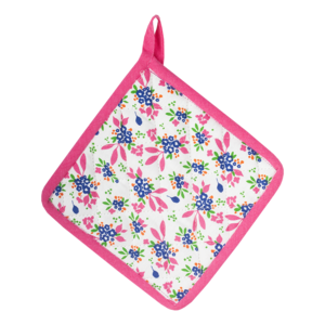 Kitsch Kitchen Potholders Mercado de Flores blue