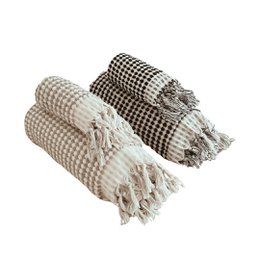 PomPom håndklæde sort