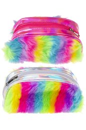 BOLSA FLUFFY ARCO IRIS (PLUMA) °°