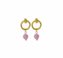 Pendientes Calcedonia - Oro