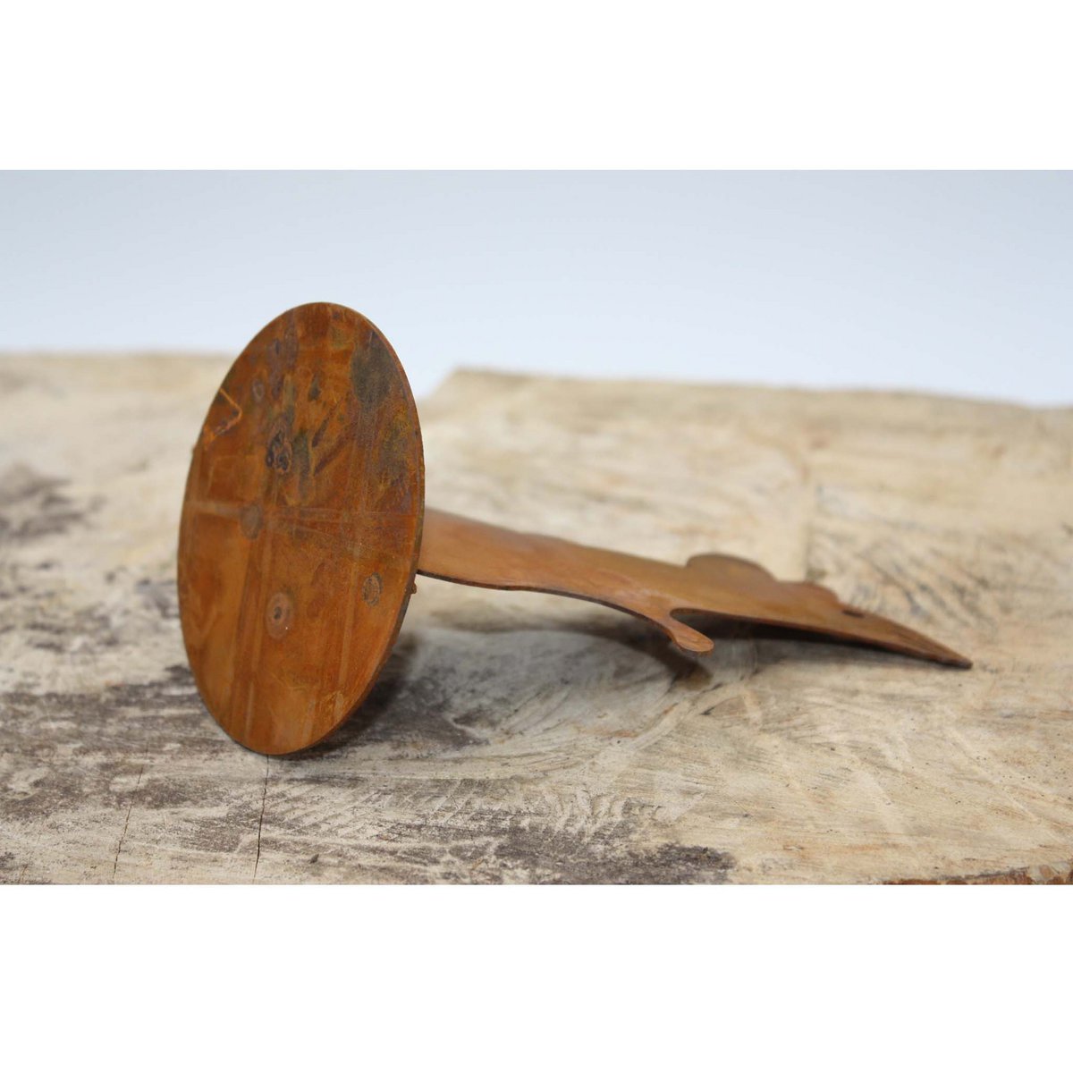 Cheeky metal decoration mouse in patina design Garden decoration rust figure