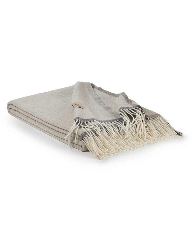 Merino/cashmere Throw Blanket MILANO - beige