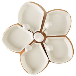 Snackskåle Porcelæn Hvid Whiteline 28,5 cm 10 stk