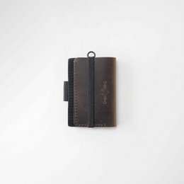 Brown leather wallet with R2 Accountant branding.