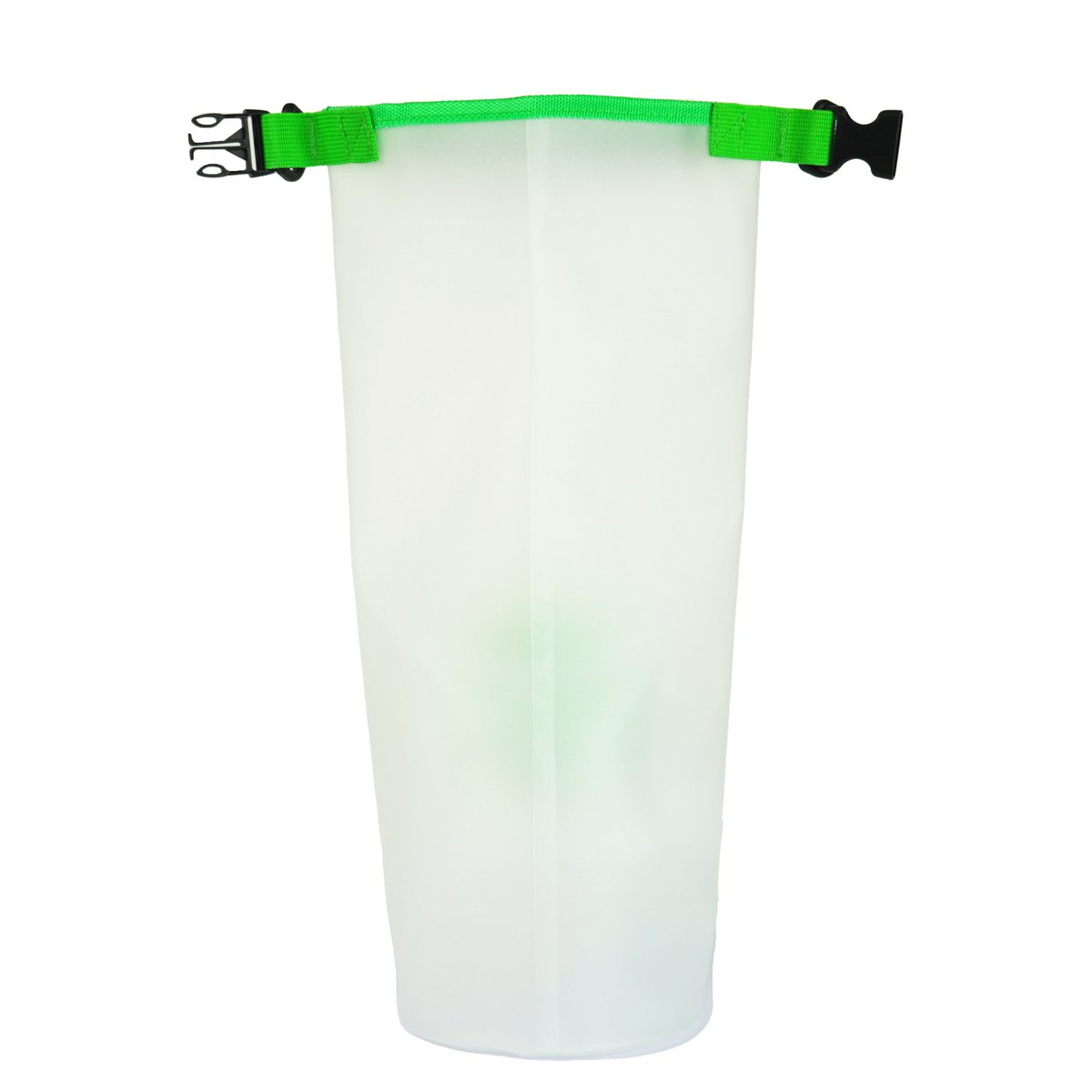 TOWEL TO GO Roll N Go Dry Bag 5L | Wasserdichte transparente Strand-Pool-Surftasche | Grün