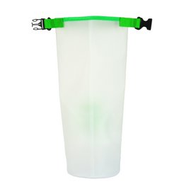 TOWEL TO GO Roll N Go Dry Bag 5L | Wasserdichte transparente Strand-Pool-Surftasche | Grün