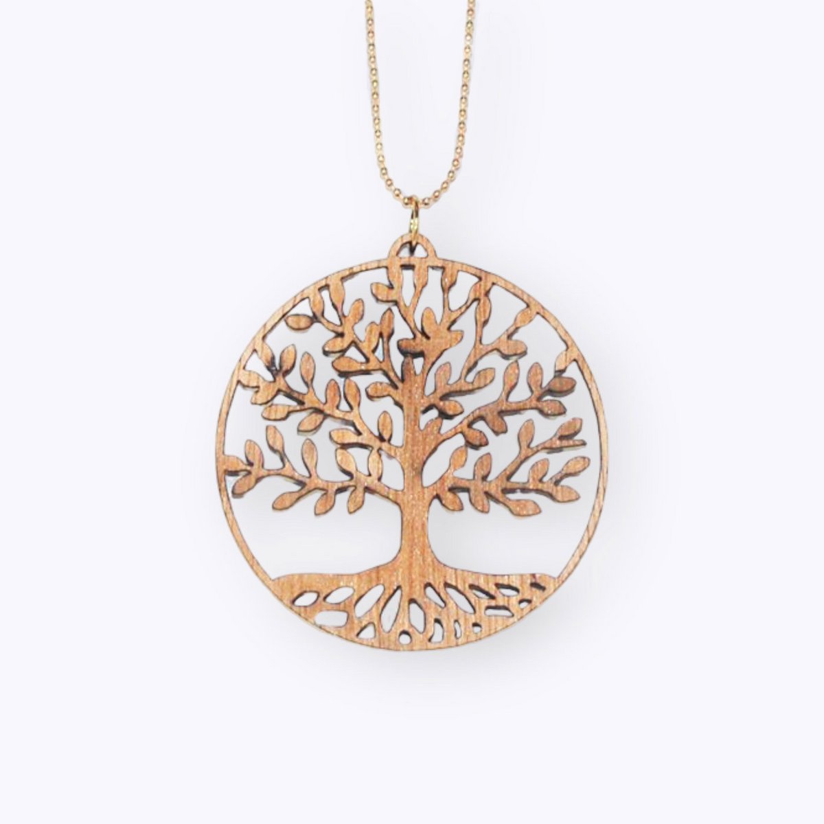 Wooden necklace Tree of life
