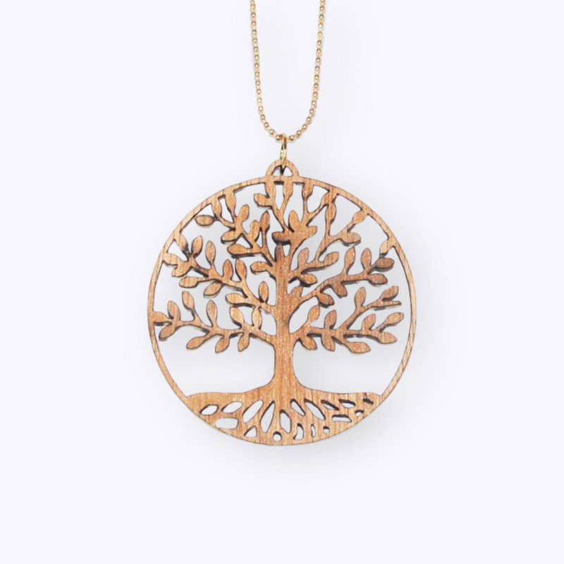 Wooden necklace Tree of life