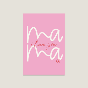 Postcarte 'mom, and love you'