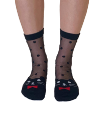 Calzini in voile resistenti - Be a Cat - Nero