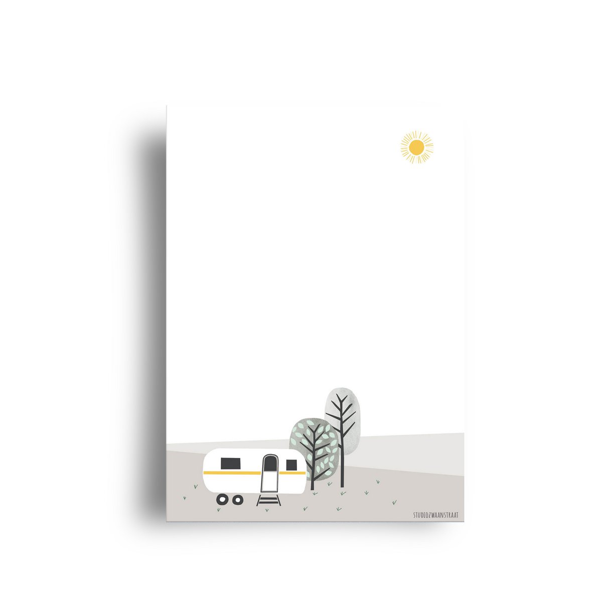 postcard 'yellow caravan'